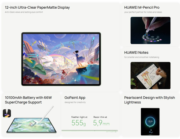HUAWEI MatePad 12 X 2025 เปิดตัว ดีไซน์บางเบา จอกระดาษ PaperMatte 12 นิ้ว 4