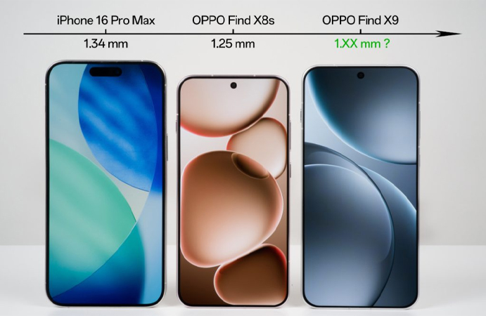 OPPO Find X9 เผยขอบจอบางเฉียบครั้งแรก พร้อมเลนส์ Danxia และชิป Dimensity 9500 1