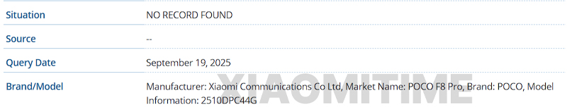 พบ POCO F8 Pro ในฐานข้อมูล IMEI คาดเป็น Redmi K90 รีแบรนด์สำหรับตลาดโลก 1