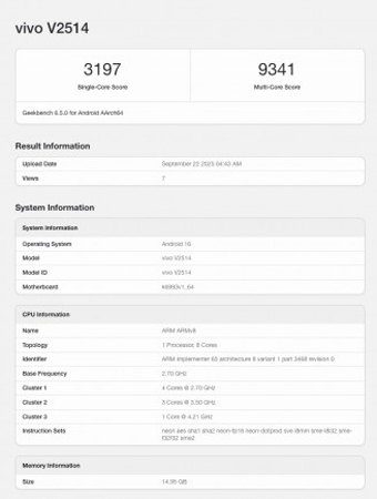 หลุดผลทดสอบ vivo X300 Pro บน Geekbanch เผยพลังชิปเรือธงรุ่นใหม่ Dimensity 9500 ก่อนเปิดตัว 1