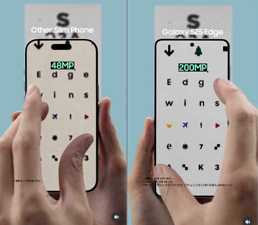 Samsung ปล่อยโฆษณา Galaxy S25 Edge เหน็บ iPhone Air เรื่องกล้องที่ถ่ายได้ชัดกว่า