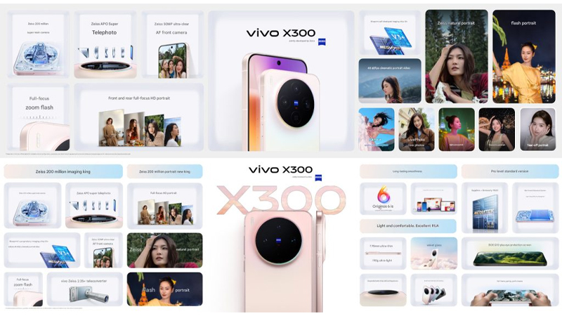 เปิดตัว vivo X300 และ vivo X300z Pro พร้อมชิป Dimensity 9500 กล้อง 200MP เซ็นเซอร์ ISOCELL HPB 