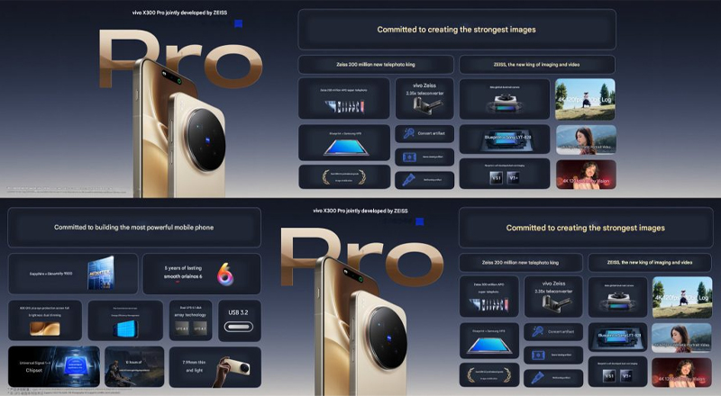 เปิดตัว vivo X300 และ vivo X300z Pro พร้อมชิป Dimensity 9500 กล้อง 200MP เซ็นเซอร์ ISOCELL HPB 