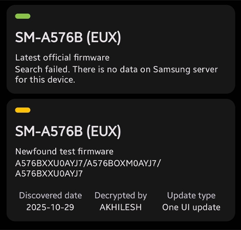 พบ Samsung Galaxy A57 บนเซิร์ฟเวอร์ทดสอบ คาดเปิดตัวต้นปี 2026