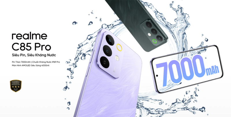 เปิดตัว realme C85 Pro/ realme C85 พร้อมจอ 144Hz แบตใหญ่ 7,000mAh และกันน้ำระดับ IP69 Pro 