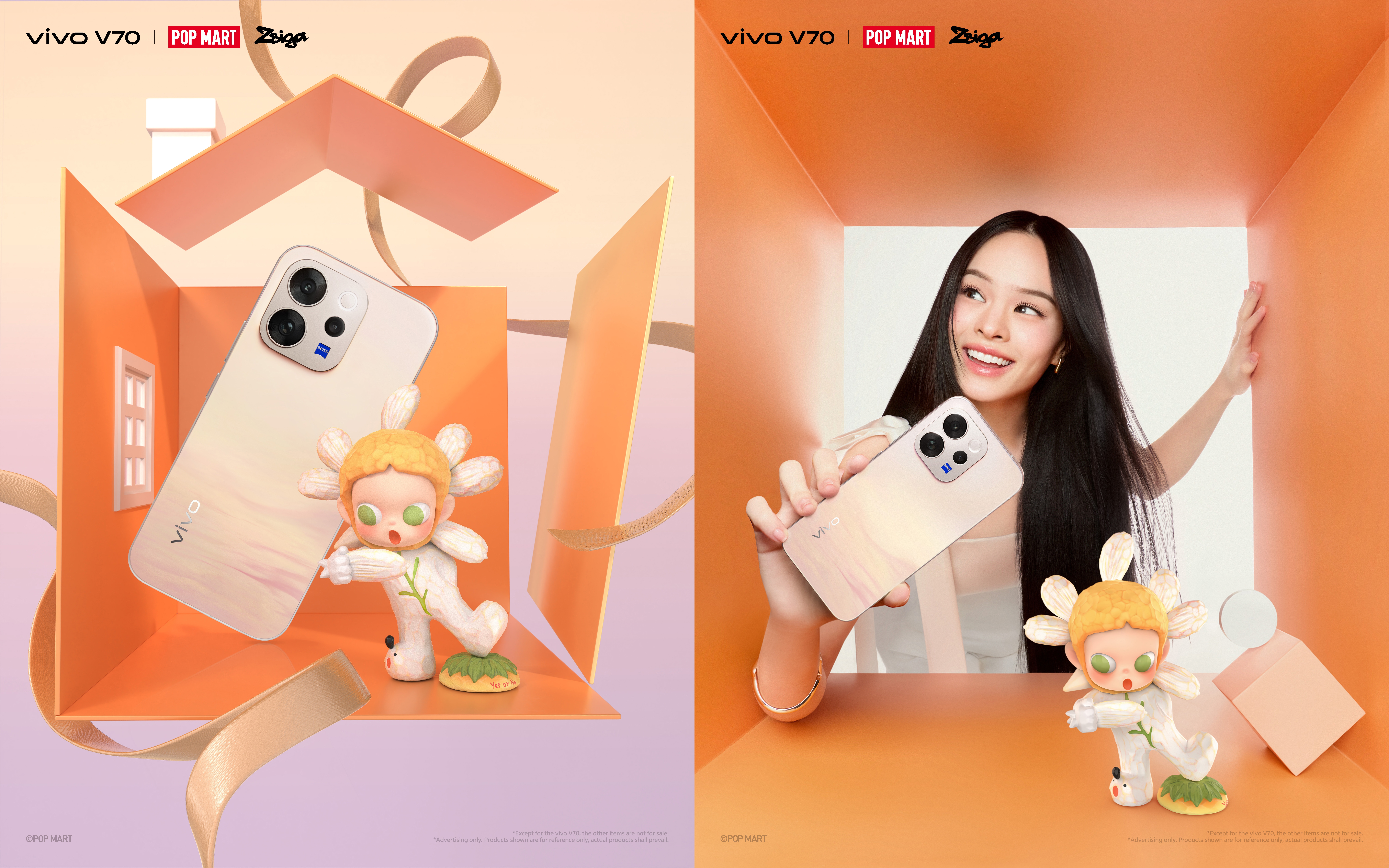 vivo ส่งภาพแฟชั่นเซ็ตสุดป๊อปกับ ‘แอลลี่ อชิรญา’เผยโฉม V70 สีไฮไลต์ ‘Golden Hour’