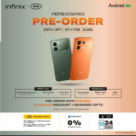 Infinix Note 60, 60 Pro, 60 Ultra เผยข้อมูล RAM/ ROM และแบตเตอรี่ครบทุกรุ่นแล้ว 