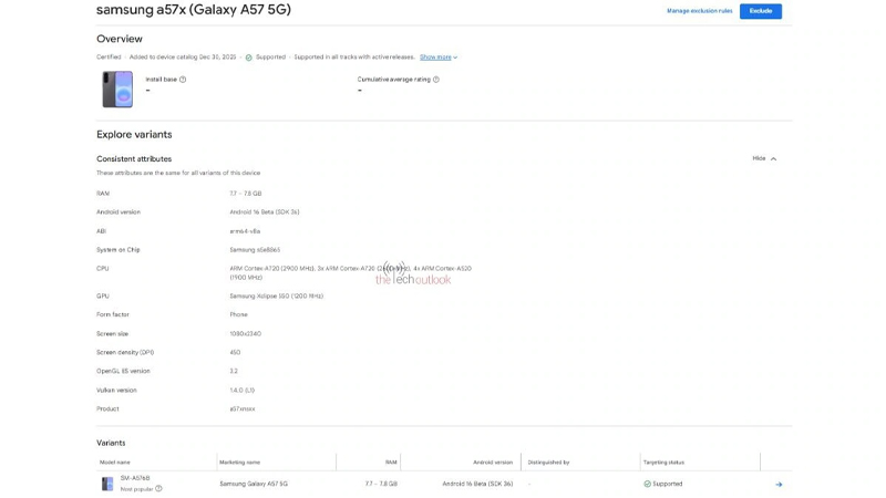 Samsung Galaxy A37 และ Galaxy A57 โผล่บน Google Play Console ยืนยันสเปคชิป Exynos ใหม่ คาดเปิดตัวเร็วๆ นี้ 