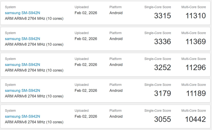 Samsung Galaxy S26 พร้อมชิป Exynos 2600 โผล่บน Geekbench เผยความแรงชิป 2nm ในรุ่นที่ขายในเกาหลี 