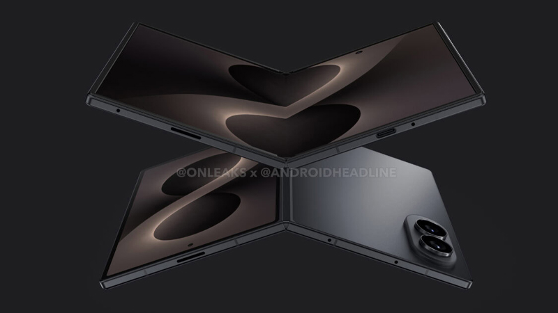 เผยภาพเรนเดอร์แรก Samsung Galaxy Z Fold 8 Wide มือถือจอพับแบบกว้าง ว่าที่คู่แข่งของ iPhone Fold 