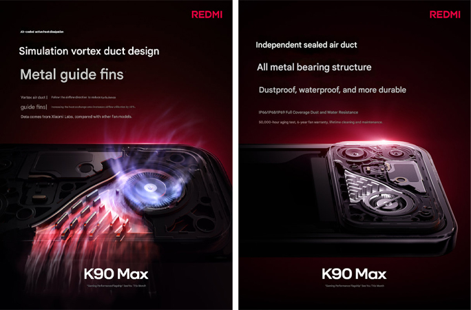 REDMI K Pad 2 และ REDMI K90 Max มือถือเกมมิ่งระบายความร้อนแบบล้ำๆ เตรียมเปิดตัวปลายเดือนนี้ 
