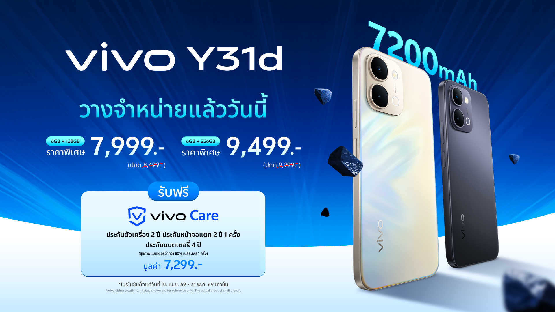 vivo เปิดตัว Y31d สมาร์ตโฟนสายอึด ทนรอบด้าน ครบคุ้มในเครื่องเดียวพร้อมให้เป็นเจ้าของแล้ววันนี้ ในราคาเริ่มต้นเพียง 7,999 บาท!