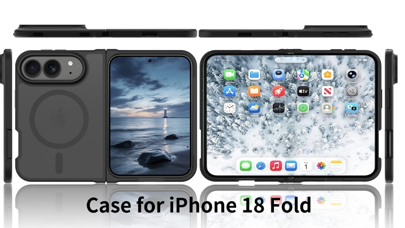 หลุดเคส iPhone Ultra ยืนยันดีไซน์จอพับแบบกว้าง ที่ไม่มี Face ID และจะใช้ Touch ID แทน 