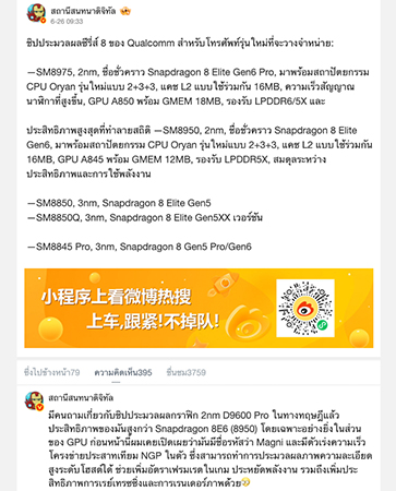 งาน Snapdragon Summit 2026 เตรียมเปิดตัวชิป Snapdragon 8 Elite Gen 6 และรุ่น Pro 22-24 กันยายนนี้ 