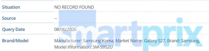 พบ Samsung Galaxy S27 บนฐานข้อมูล IMEI คาดเปิดตัวต้นปีหน้าพร้อมสมาชิกใหม่