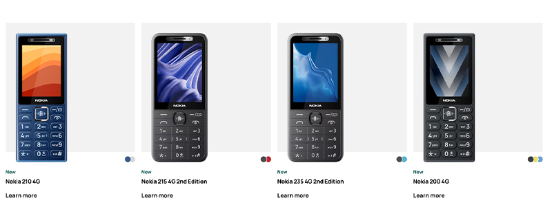 HMD เปิดตัว 4 มือถือปุ่มกดของ Nokia อัปเกรดรองรับ 4G พร้อมปุ่มลัดสั่งงานด้วย AI