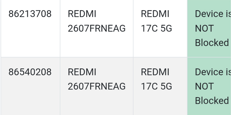 หลุดข้อมูล Redmi 17C 5G จาก Geekbench ยังคงใช้ชิป Dimensity 6300 ของ Redmi 15C 5G ปีที่แล้ว