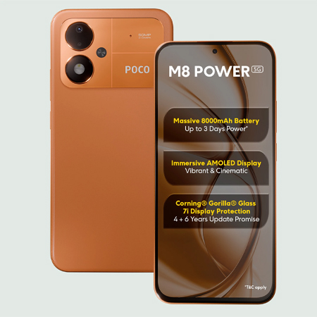 เปิดตัว POCO M8 Power 5G ที่อินเดีย ได้แบตใหญ่ 8,000 mAh จอ 6.99 นิ้ว 120Hz สเปคครบๆ ในราคาประมาณ 8,800 บาท 