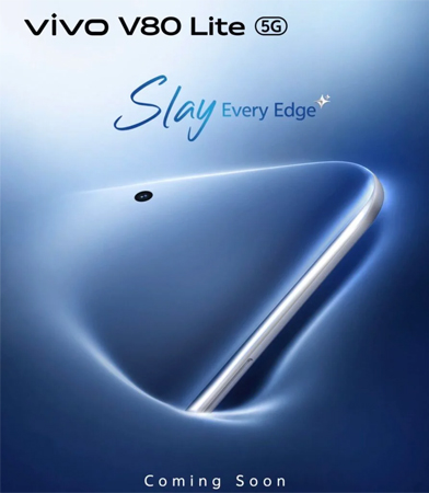 เผยทีเซอร์ vivo V80 Lite 5G ก่อนเปิดตัวเร็วๆ นี้ คาดสเปครีแบรนด์ vivo S2 ด้วยแบต 7,050 mAh และชิป Dimensity 7360 Turbo 