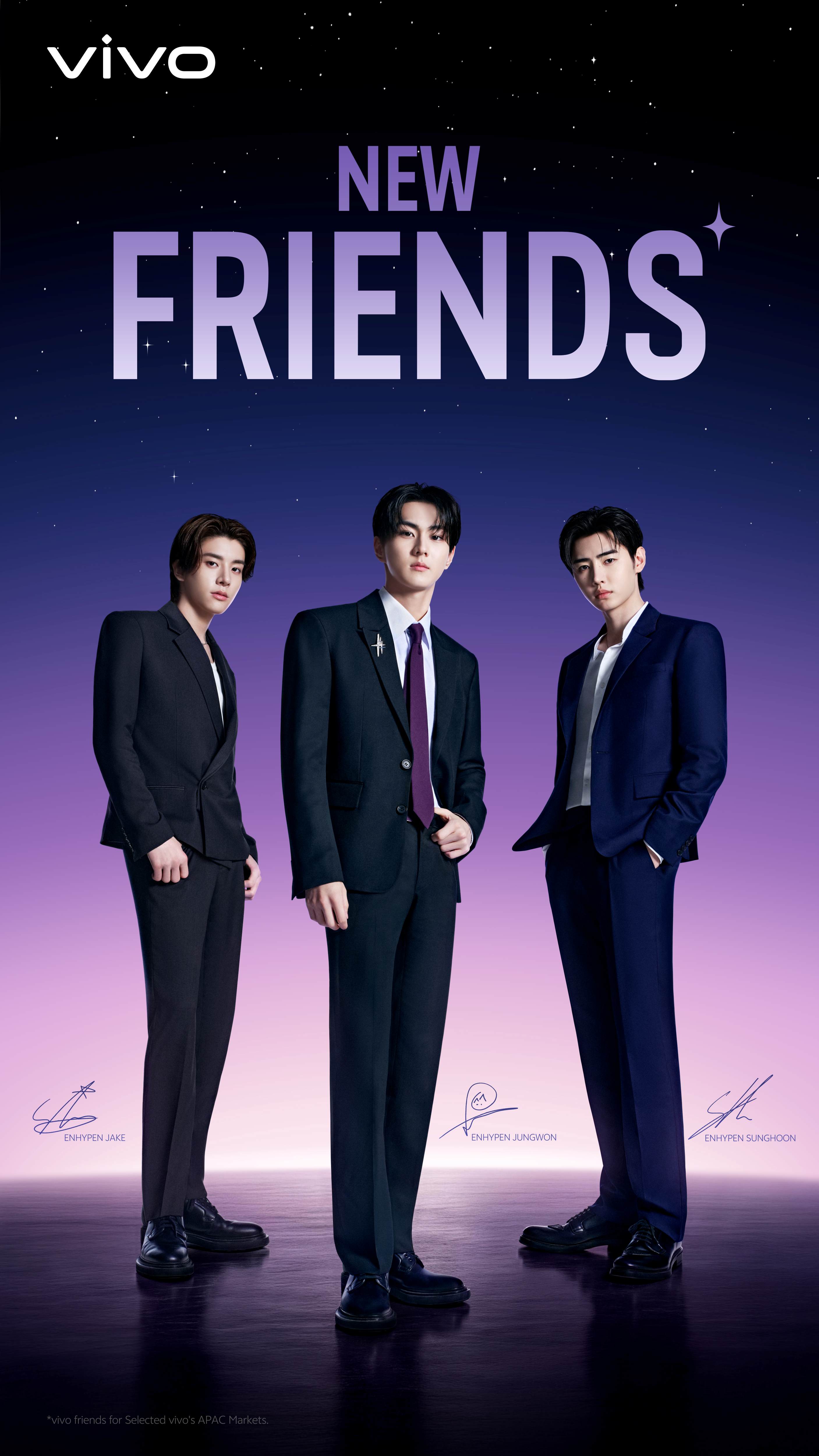 vivo V80 ชวนมาเปล่งประกายไปกับ 3 หนุ่ม ENHYPEN JUNGWON, JAKE และ SUNGHOON ในฐานะ vivo Friends